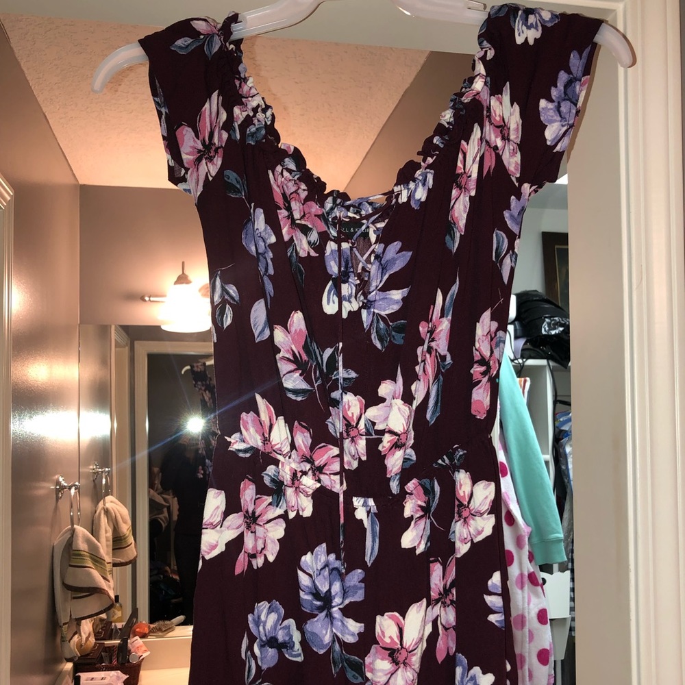 Kendall & Kylie Floral Off the Shoulder Romper